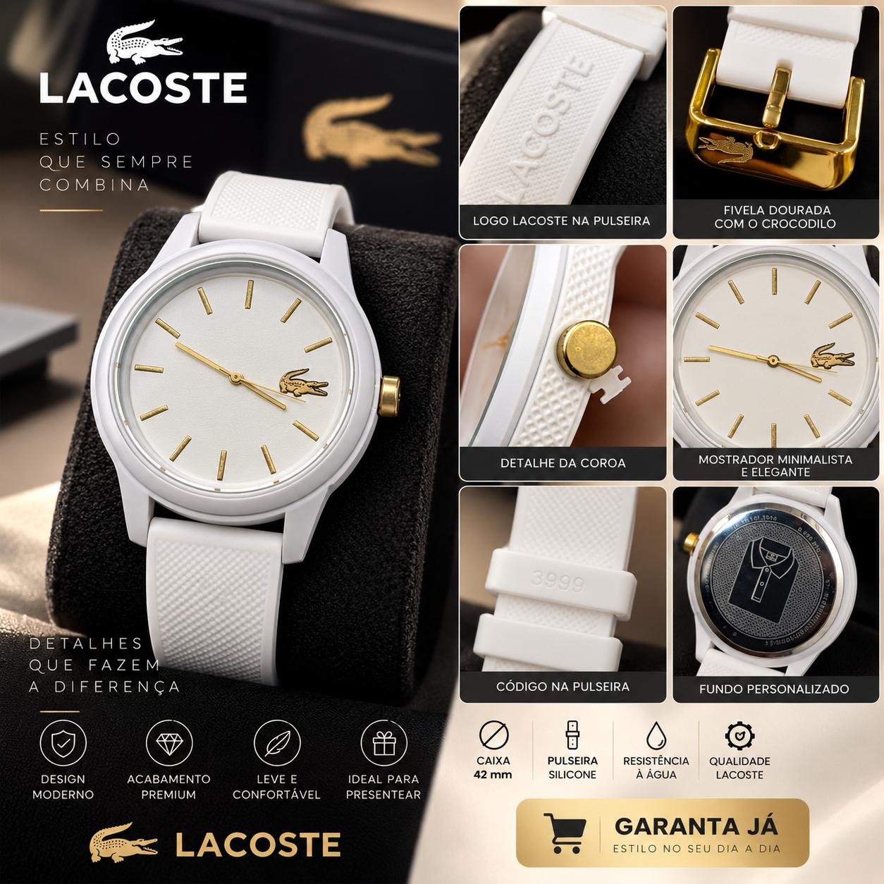 RELOGIO LACOSTE SPORT LUXO